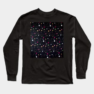 Pink and Purple Star Illustration Long Sleeve T-Shirt